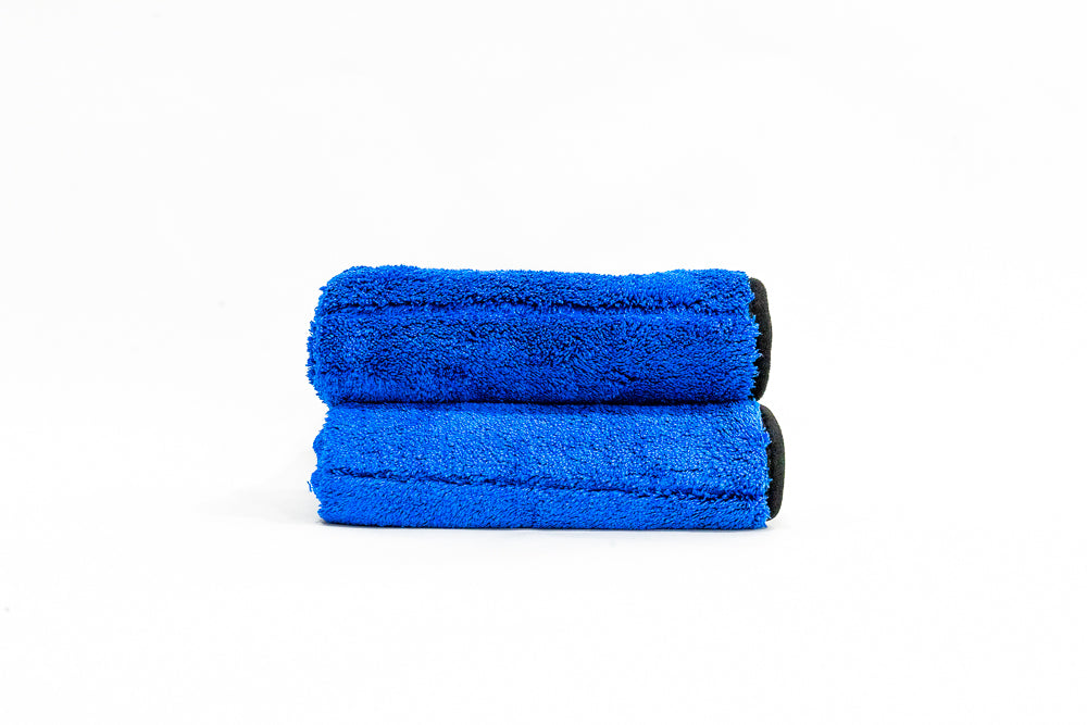Big Blue Microfiber Car Wash Towel 16 x 16 1100 GSM 2 Pack – Ceramic Garage