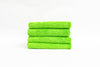 Fluffy Ultra Soft Edgeless Microfiber Towel 480 GSM 16 x 16 inches Green 4 pack