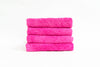 Ceramic Garage Fluffy Ultra Soft Edgeless Microfiber Towel 480 GSM 16 x 16 Pink 4 Pack