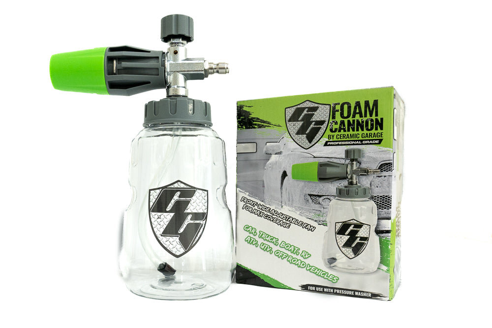 Ceramic Garage Foam Cannon Transparent Bottle B - Level Plastic Core, Max Pressure: 4,000 PSI, Nozzle Size: 1.25mm - 1.5mm