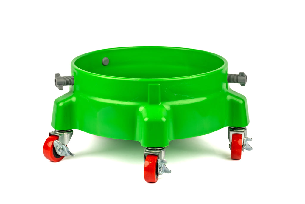 Ceramic Garage Heavy Duty Bucket Dolly with 2 inch Polyurethane Swivel Casters - Green