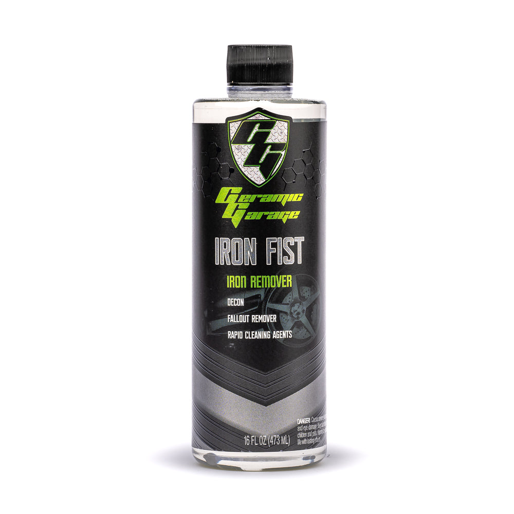 Iron Fist Iron Remover Car Detailing | Removes Brake Dust, Iron, Metal Debris, and Deposits from Paint, Chrome, Glass, Plastic, Wheels, Etc (16oz)