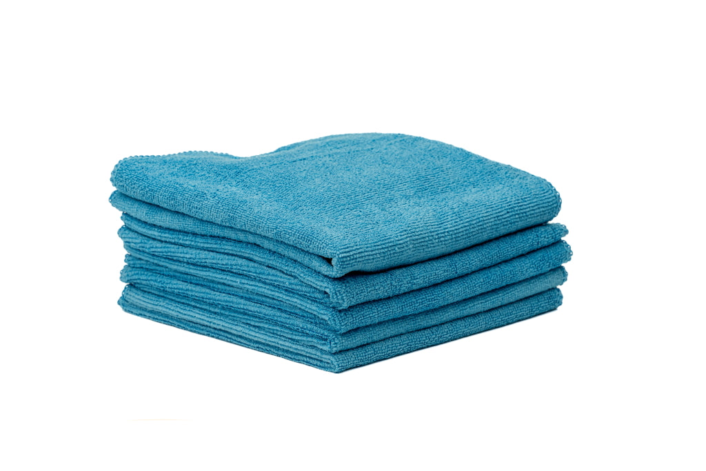 Ceramic Garage Plush Absorbent Non-Abrasive Microfiber Towel 16 x 16 5 Pack - Blue