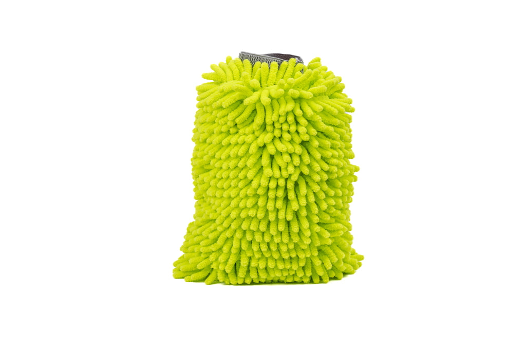 Green Microfiber Wash Mitt | PROJE' Products | Gentle on Paint, Glass, and Plastic Trim | Scratch-Free Mitt That Removes Dirt and Contaminants