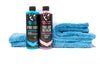 Ceramic Garage Waterlass Wash Kit (Hydro Boost, Pink Guy Detailer, Blue Korean Edgeless Towels 5 Pack)